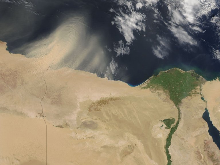 Egypti avaruudesta katsottuna Egypti satelliittikuva NASA.jpg