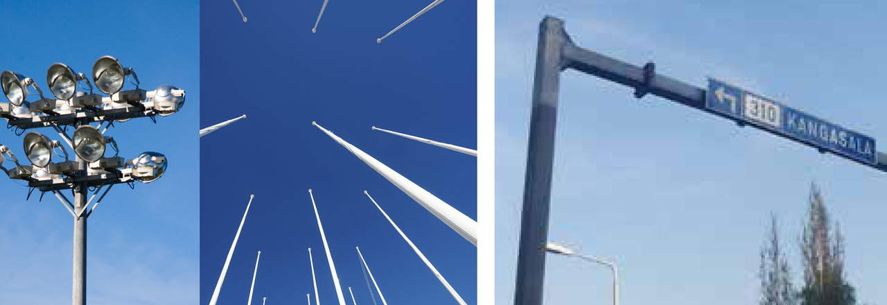 Steel tubes can be used to build durable, tall structures.