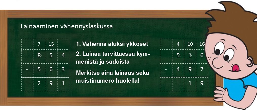 Lainaaminen vähennyslaskussa