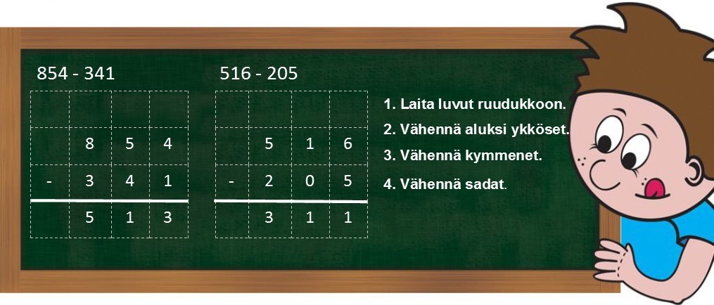 Vähennyslasku allekkain