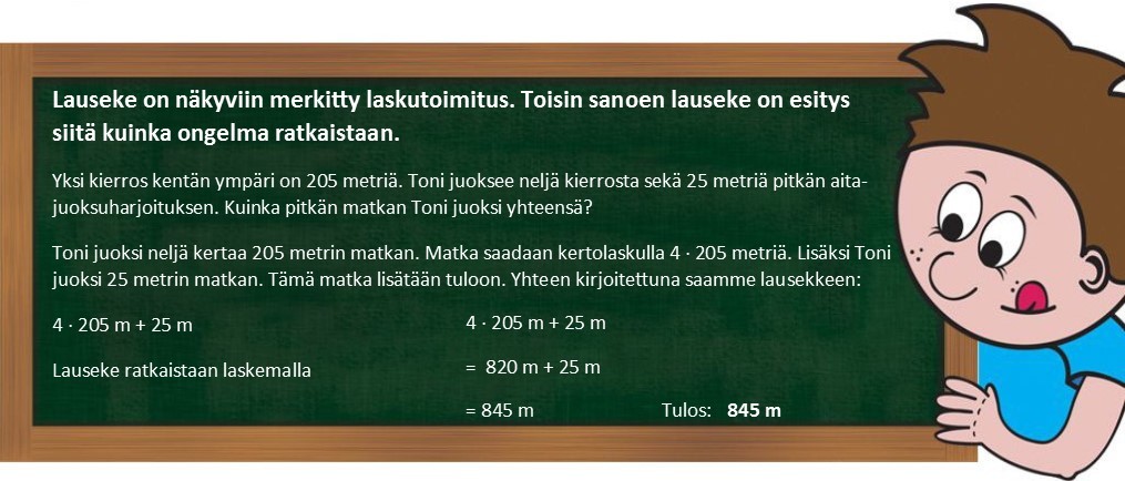 3.7 Tehdään lauseke