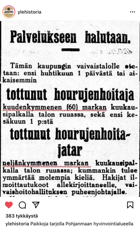 Työpaikkailmoitus