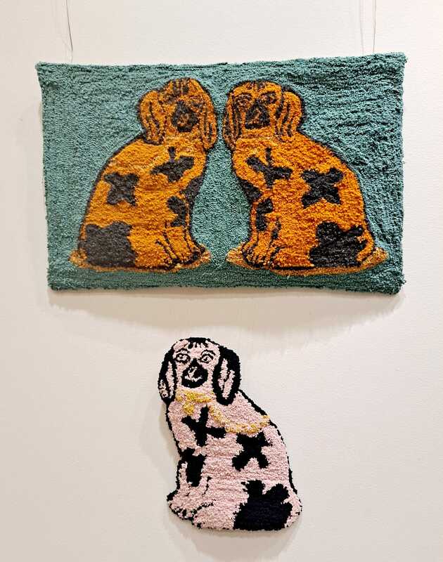 1. Wally dogs Tuftattu koiran mallinen tekstiiliteos