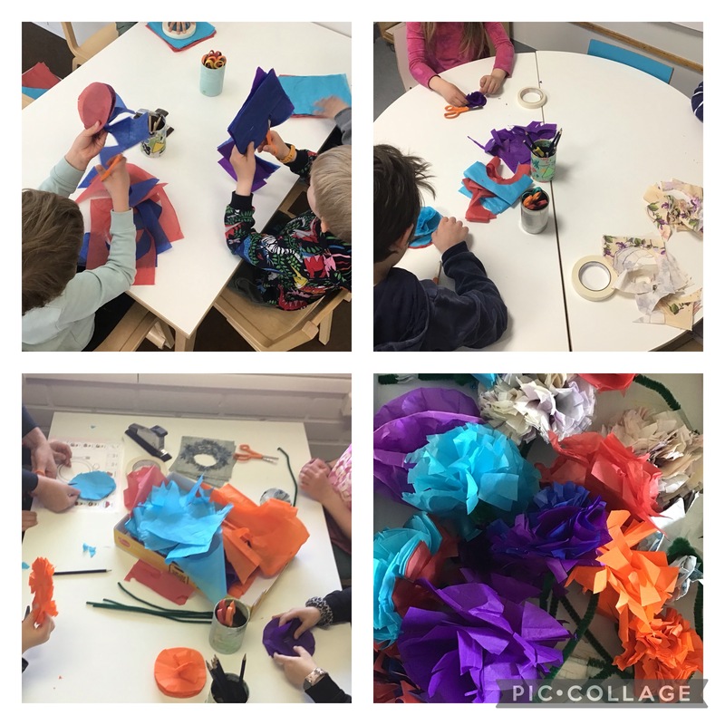 Här pysslas det idag inför Mors dag!