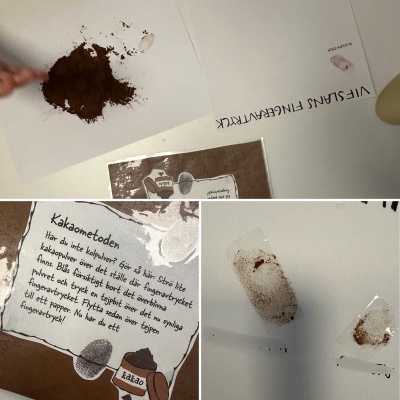 Vifslans detektivbyrå lär sig ta fingeravtryck