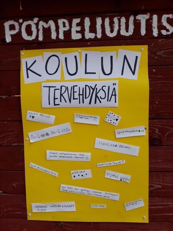 Koulun terveisiä! Seuraa jatkossakin Pömpeliuutisia..