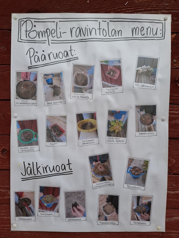 Pömpeli-ravintolassa valmistui erilaisia annoksia