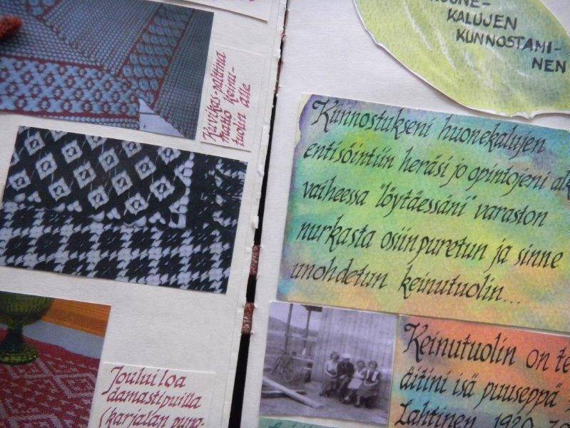 Yksityiskohta portfoliosta.